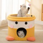 Happy Cat Hideaway & Toy yellow 43*32.5cm